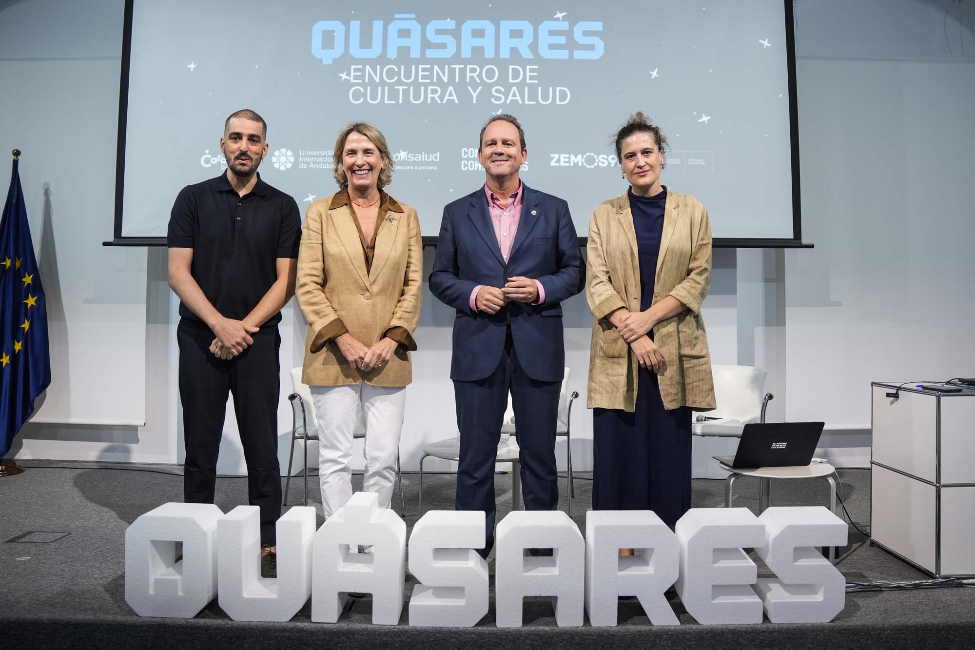 durante la presentación del encuentro 'Quásares: Cultura y Salud' en la UNIA, a 23 de septiembre de 2025 en Sevilla (Andalucía, España). Hoy se ha presentado el encuentro 'Quásares: Cultura y Salud', que reúne proyectos, investigaciones y experiencias en la intersección entre cultura y salud.