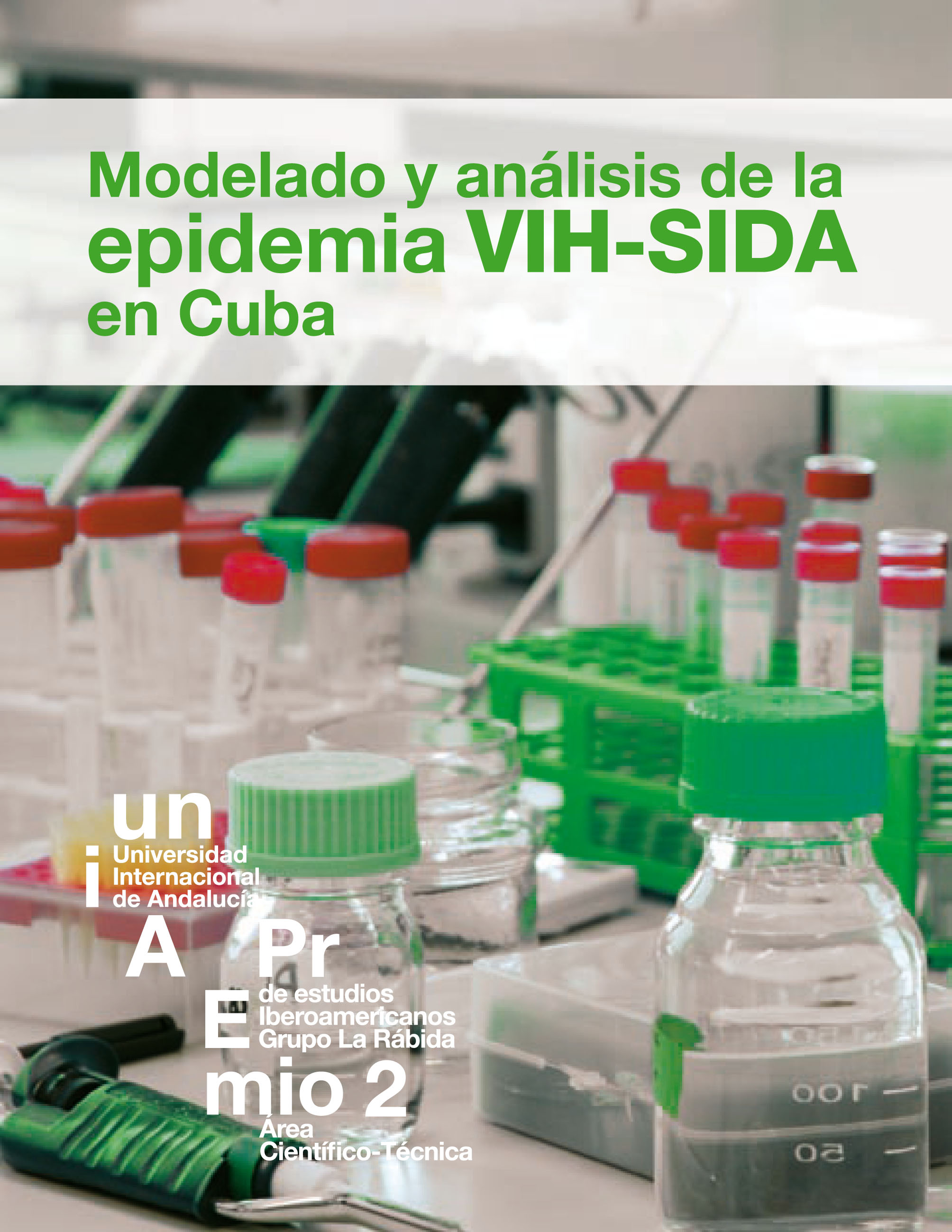 Frascos y tubos de ensayo para experimentos VIH-Sida