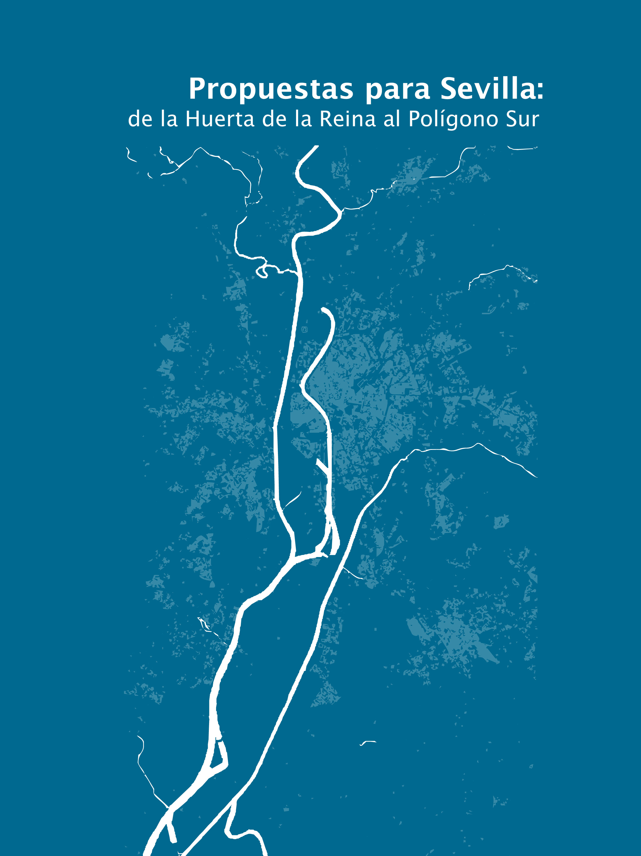 En la cubierta, en tonos azules, aparece la silueta del cauce del río Guadalquivir a su paso por Sevilla, en blanco