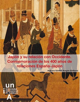 Cubierta ilustrada con un grabado en el que aparecen delegados comerciales europeos en Japón
