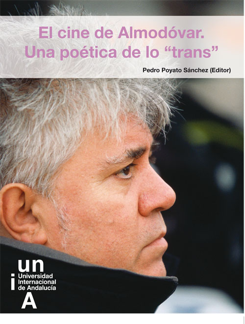 Cubierta del libro ilustrada con una fotografía del rostro de perfil de Pedro Almodóvar